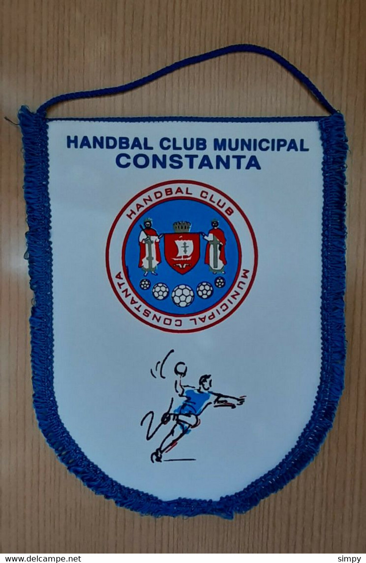 Captain Pennant Handball Club Municipal Constanta Romania Cup Winners 1/8 Final 23x30cm - Handbal