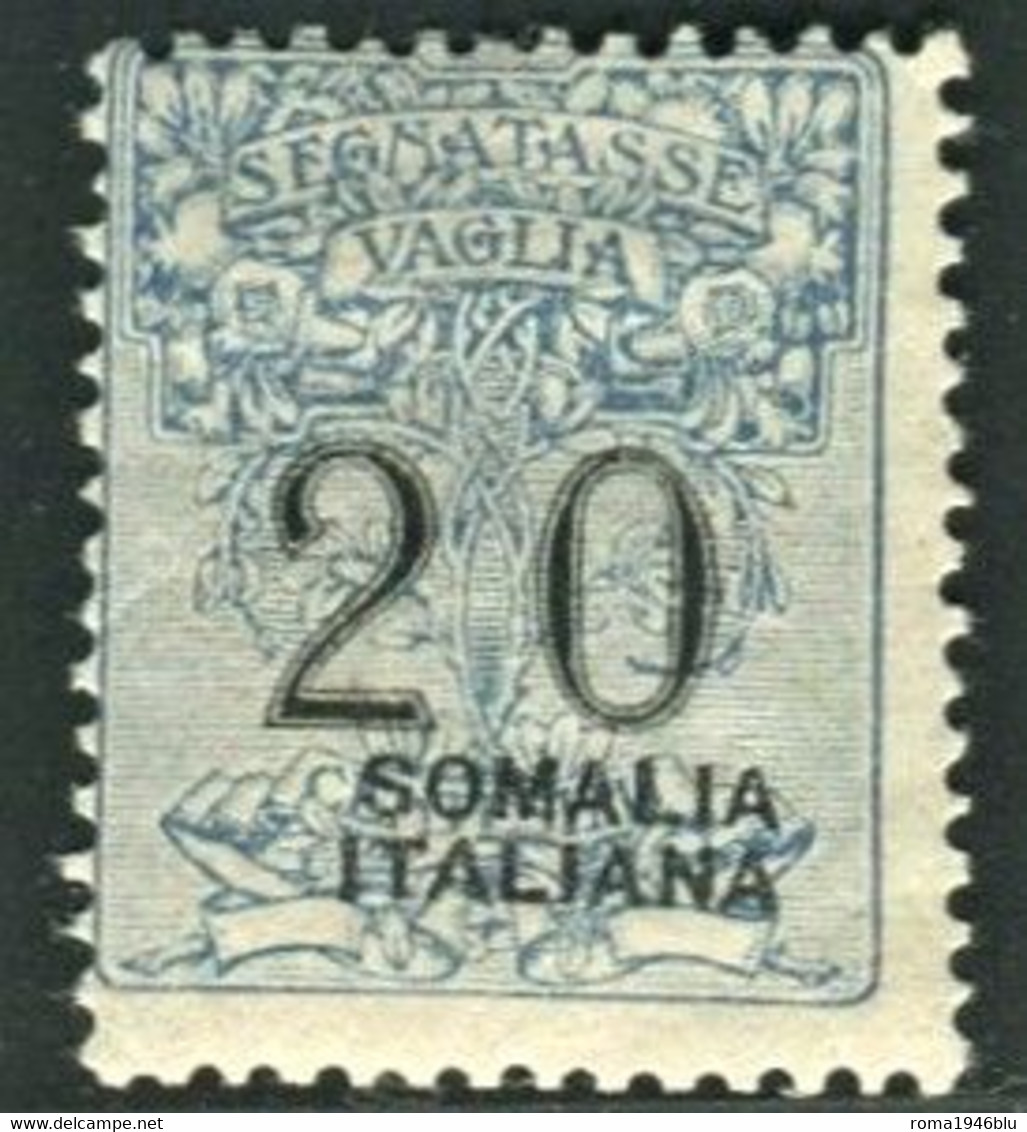 SOMALIA 1924 SEGNATASSE PER VAGLIA 20 C. * GOMMA ORIGINALE - Somalie