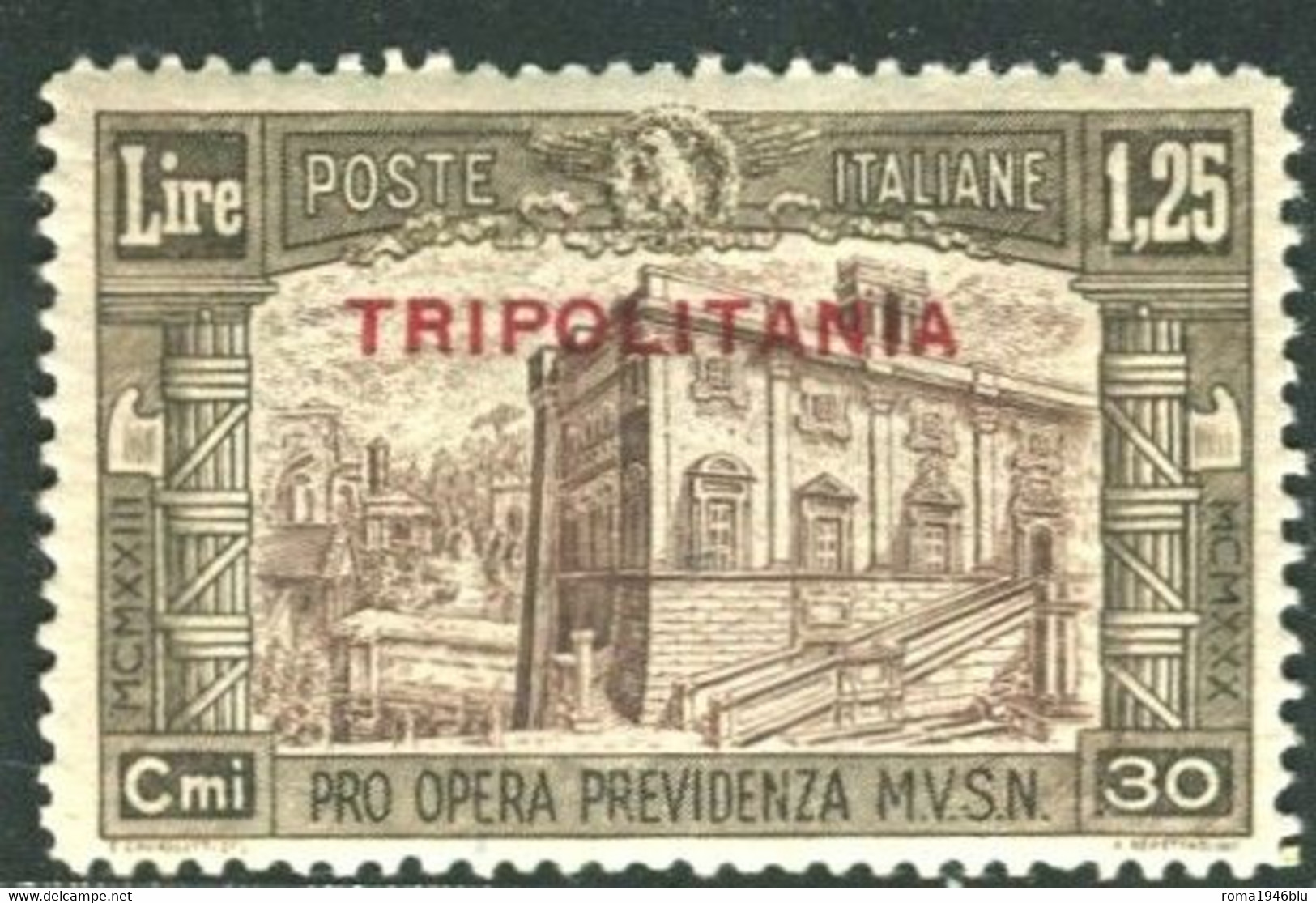 TRIPOLITANIA 1930 MILIZIA III 1,25 **MNH CENTRATO - Tripolitania