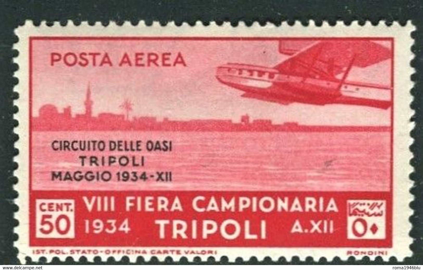 TRIPOLITANIA 1934 CIRCUITO DELLE OASI 50 C. ** MNH - Tripolitania