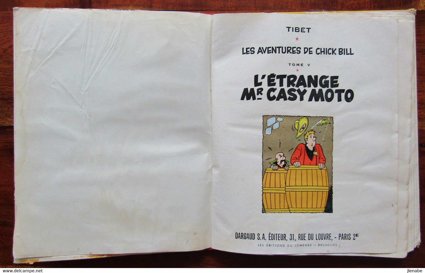 Chick Bill " L'étrange Mr Casy Moto "par TIBET Rééedition 1959 - Chick Bill