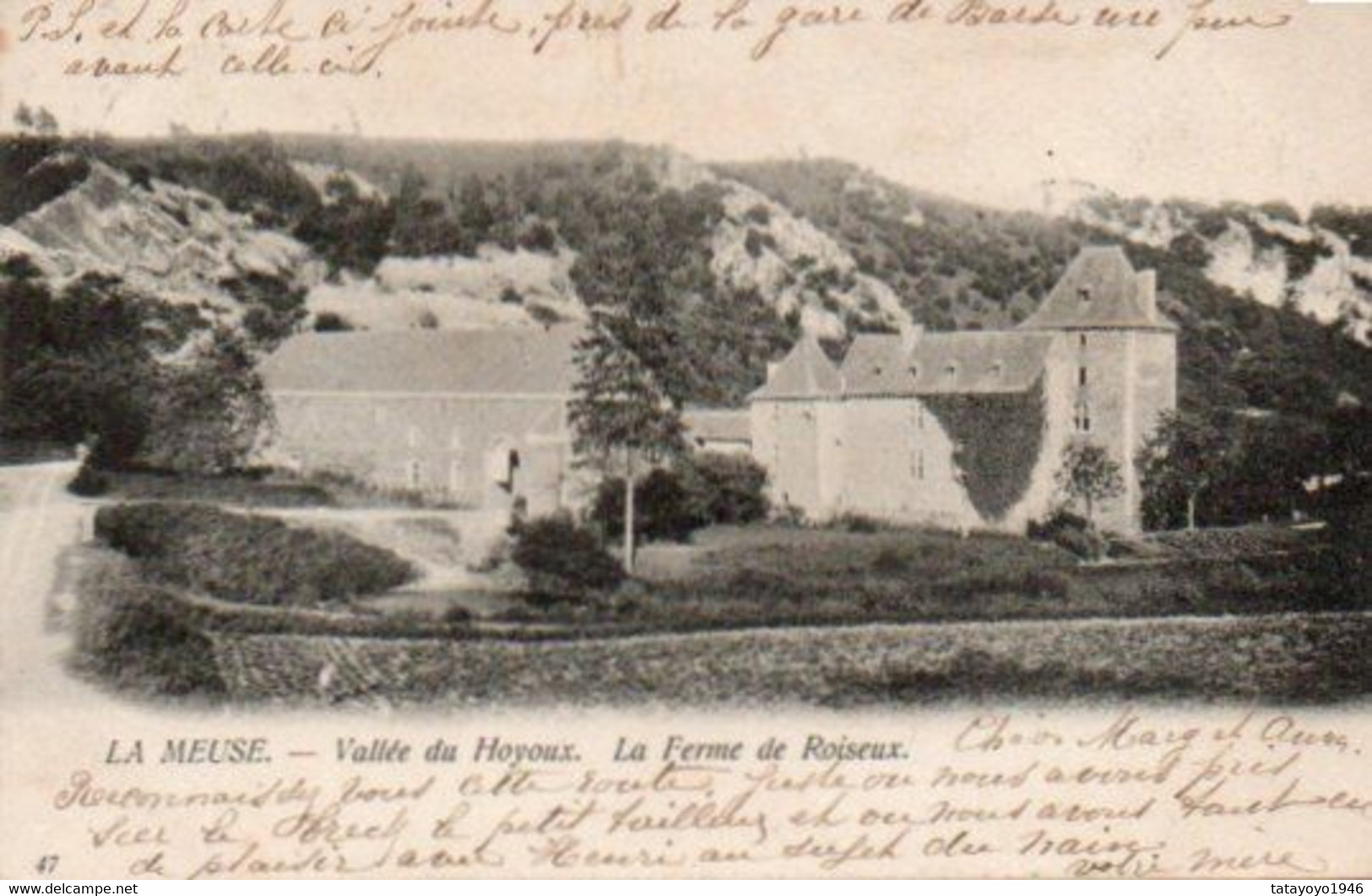 La Meuse  Vallée Du Houyoux La Ferme De Roiseux Voyagé En 1907 - Hotton