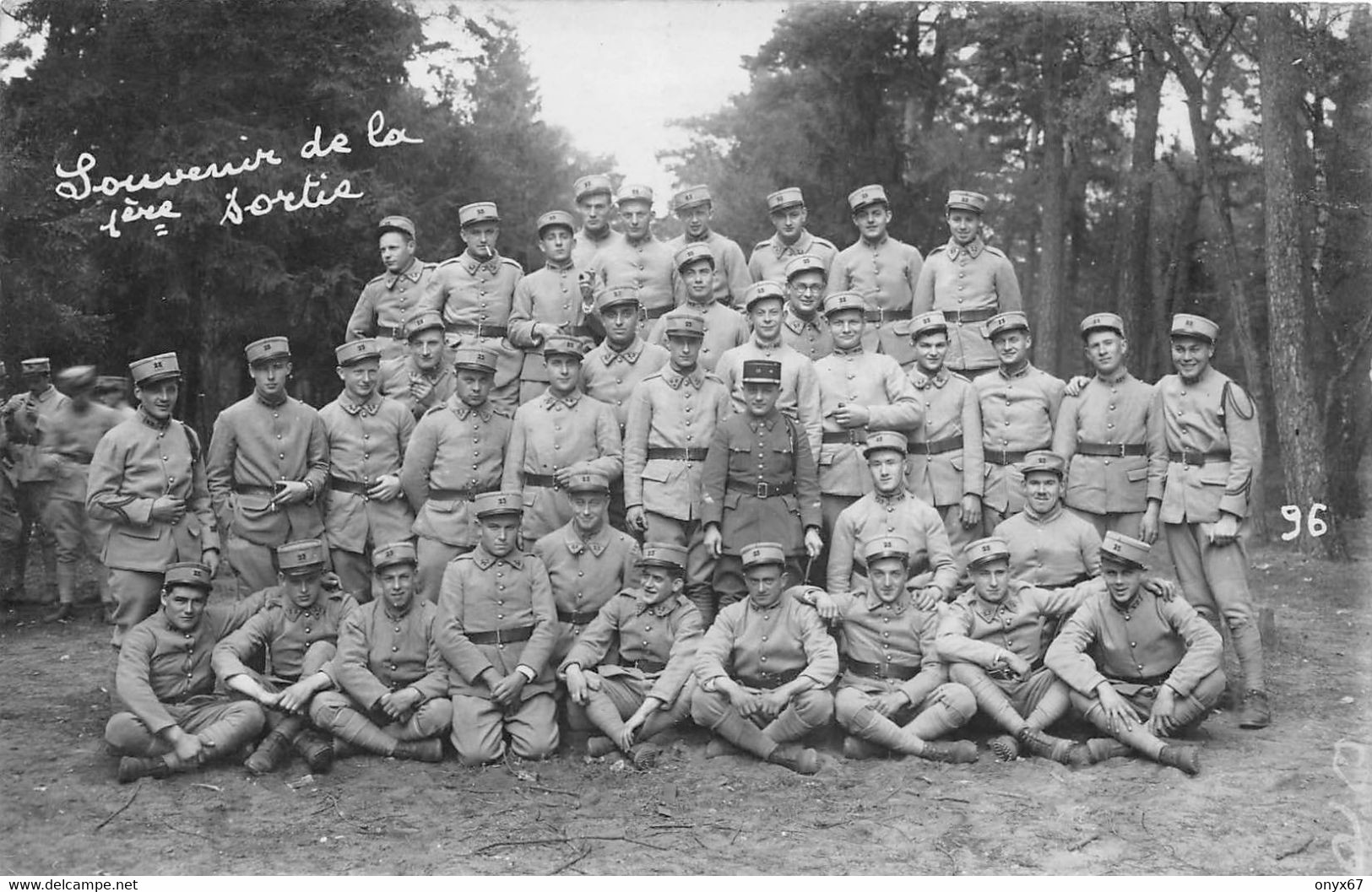 Carte Postale Photo Militaire HAGUENAU-67-Bas-Rhin-CASERNE AIME 23 ème Régiment  D'Infanterie-Souvenir  1 ère Sortie - Haguenau