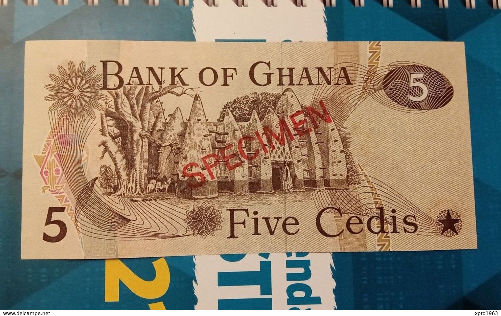 Ghana (P15b) 5 Cedis 1977 SPECIMEN UNC - Ghana