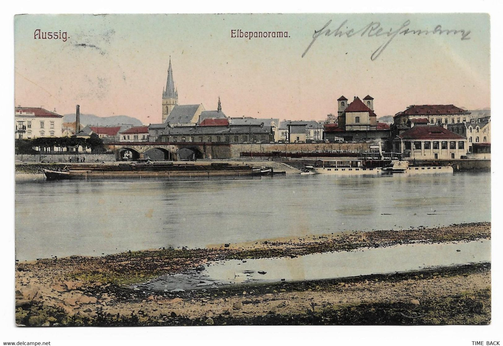 Aussig Elbepanorama 1907 Stamp - Tsjechië