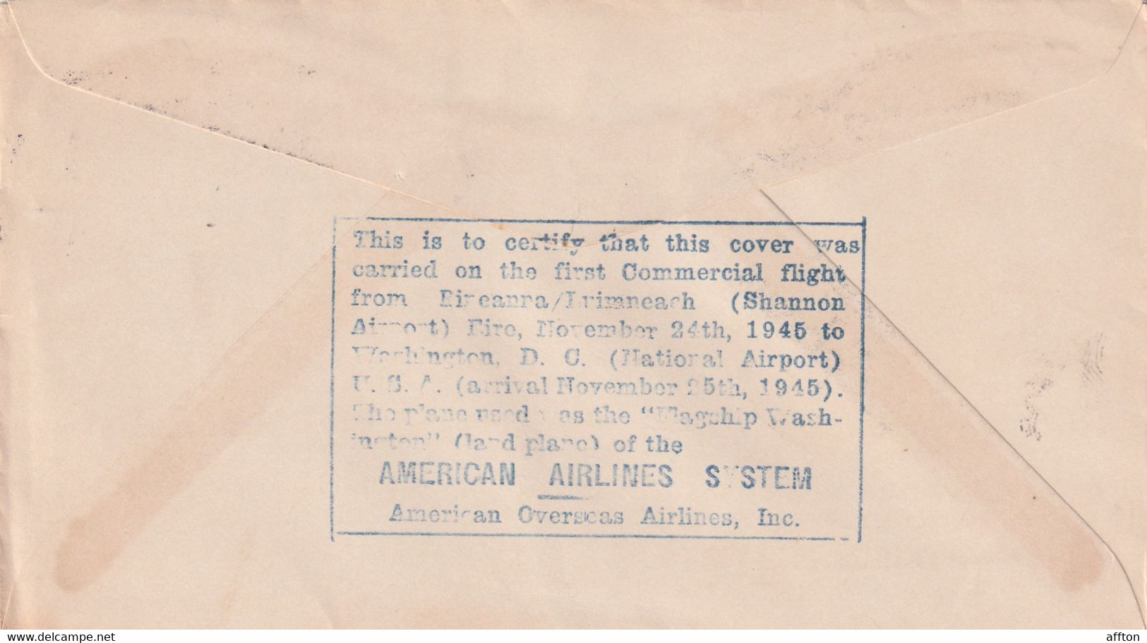 Ireland 1945 Air Mail Cover Mailed - Aéreo