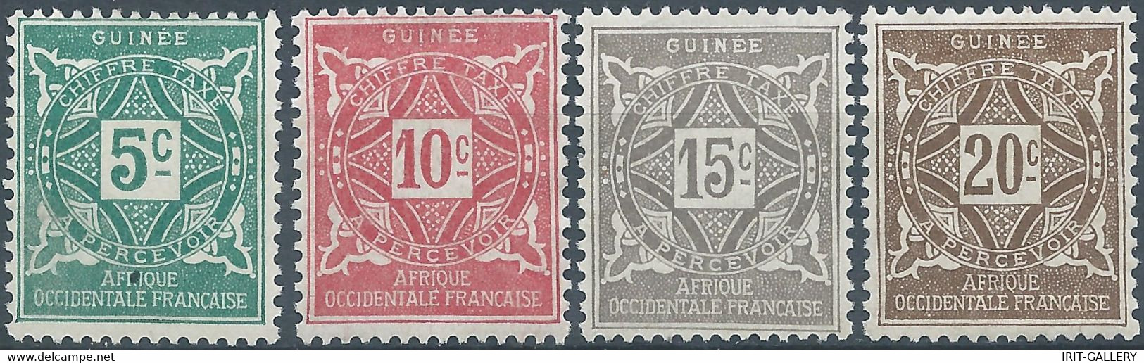 French Guinea,France (old Colonies And Protectorates) Guinee,Revenue FISCAL , Chiffer Taxe ,New - Hinged,Gum - Altri & Non Classificati