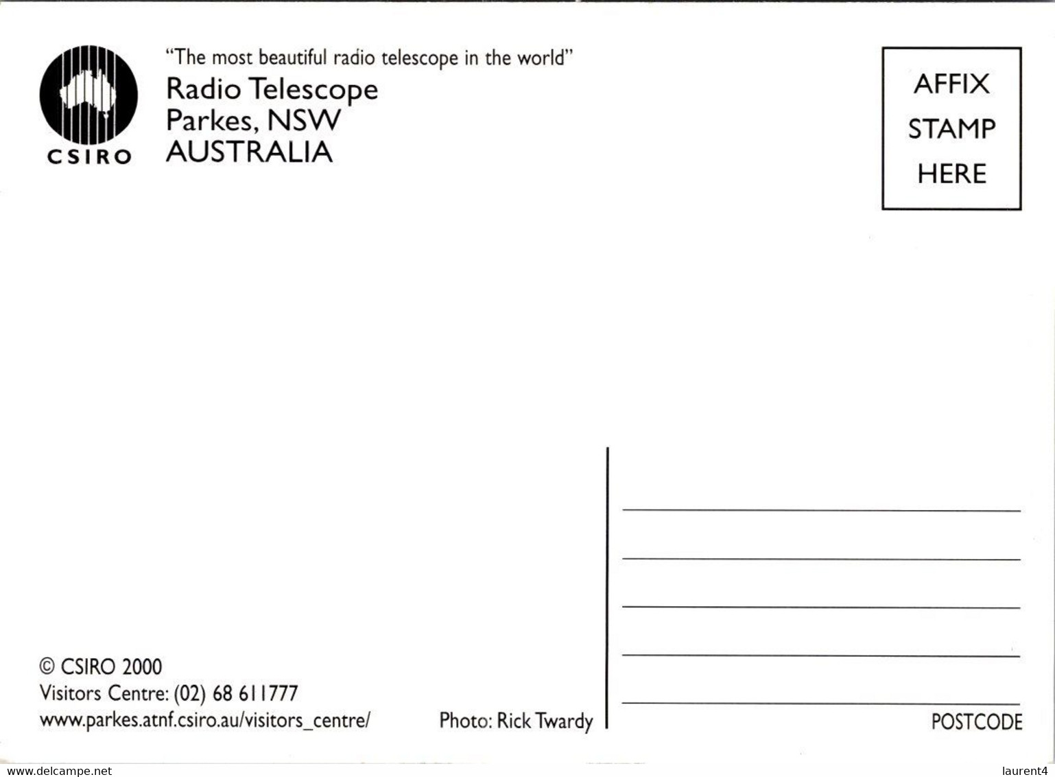 (5 A 3) Australia - NSW - Parkes Radio Telescope (Space) - Astronomie