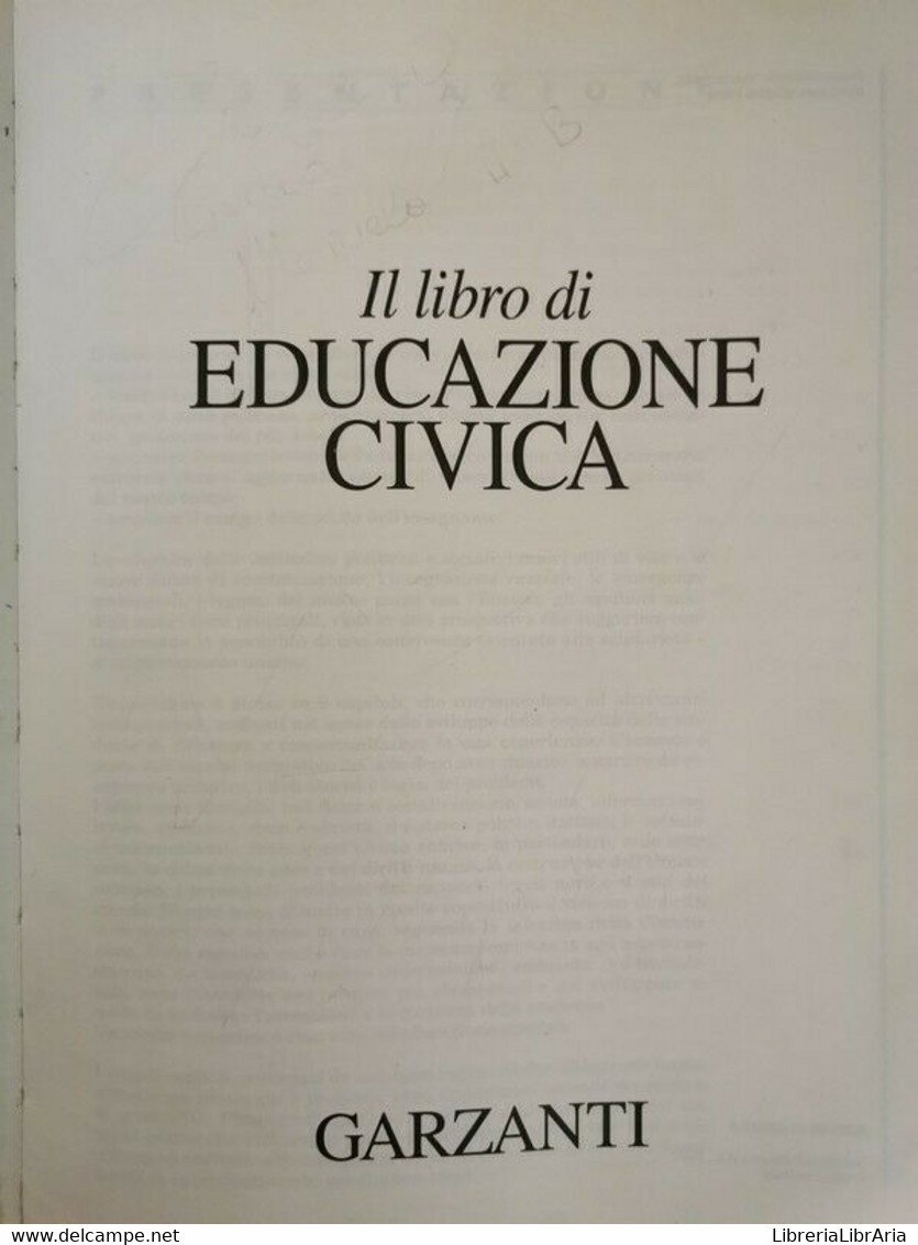 Il Libro Di Educazione Civica, Di Aleotti, Barile E Altri Autori,  1992 - ER - Teenagers