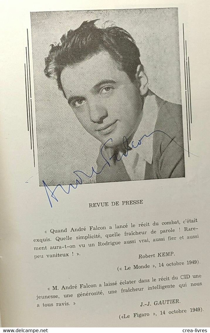 Le Cid - réprésentation du 17/01/58 - (avec autographes des acteurs)