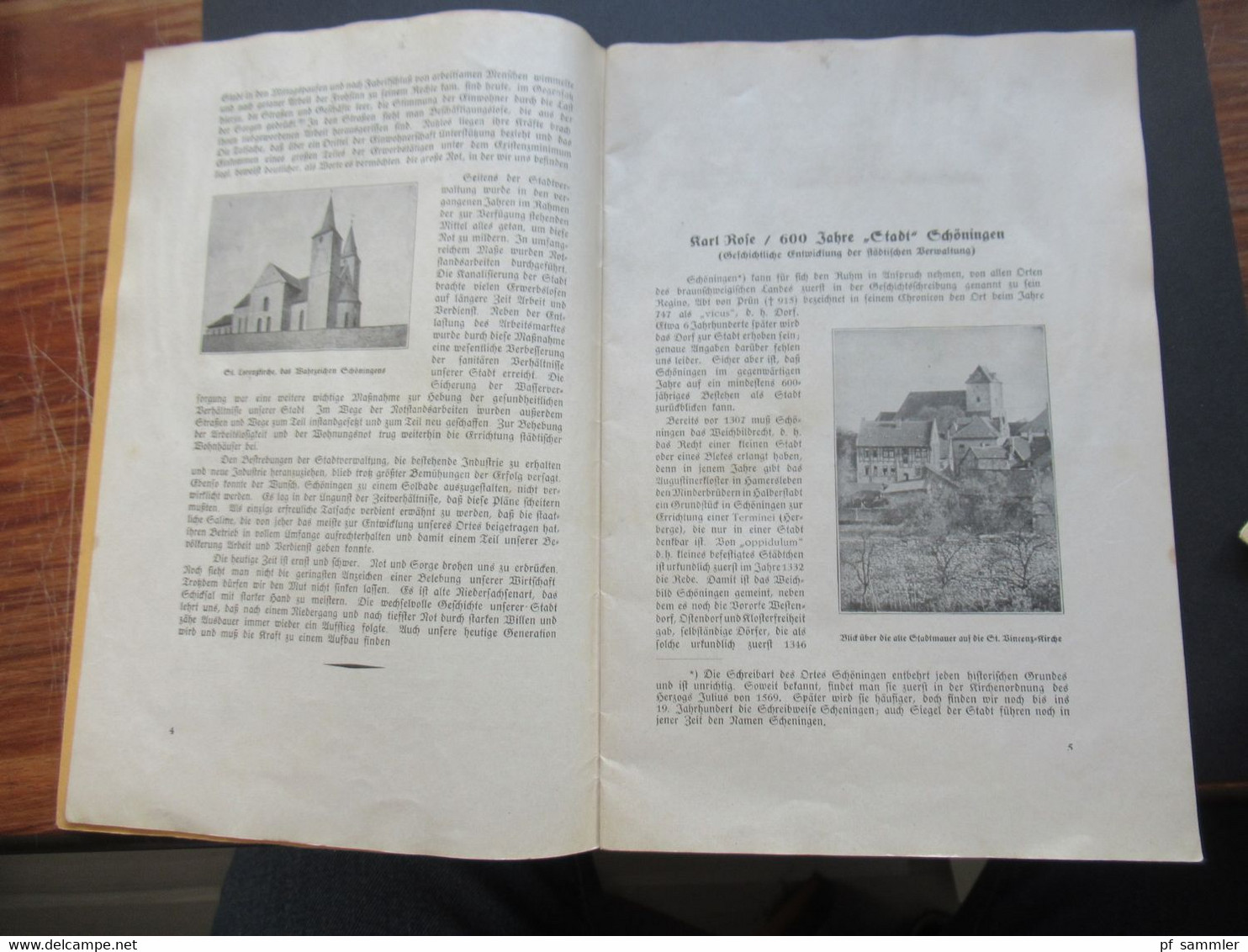 DR 1932 Erinnerungsschrift / Kleines Heft 600 Jahre Stadt Schöningen (Kreis Helmstedt) Herausgeber Schöninger Zeitung - Nedersaksen