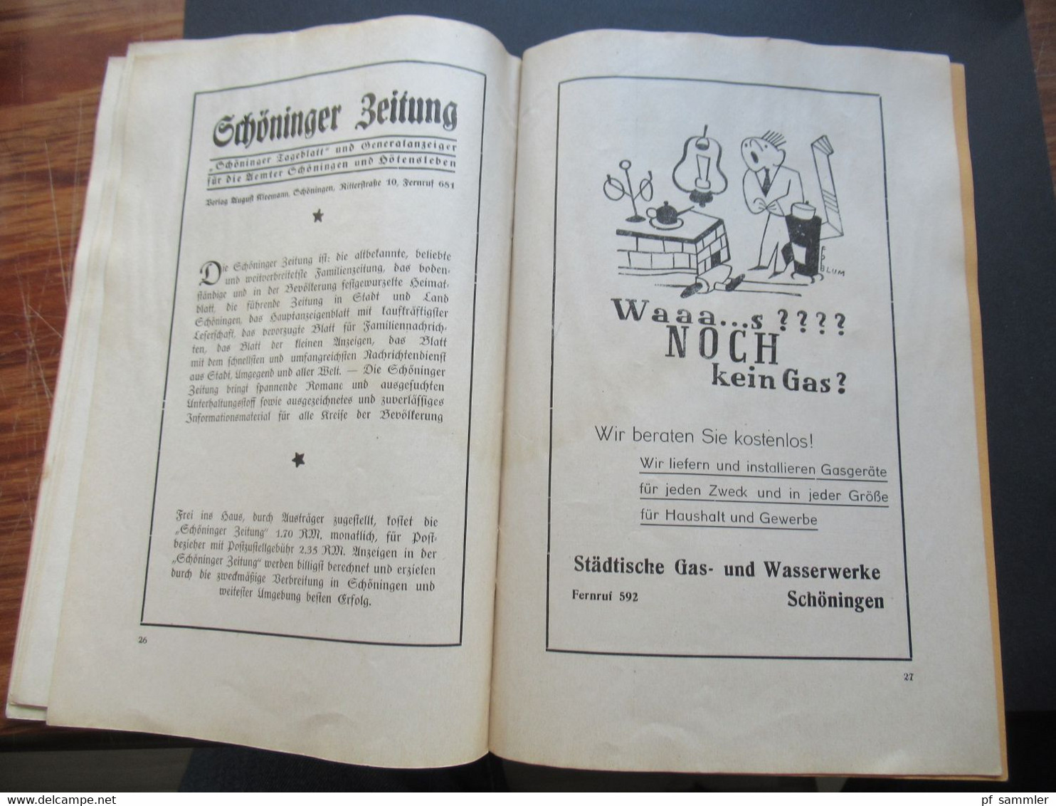 DR 1932 Erinnerungsschrift / kleines Heft 600 Jahre Stadt Schöningen (Kreis Helmstedt) Herausgeber Schöninger Zeitung