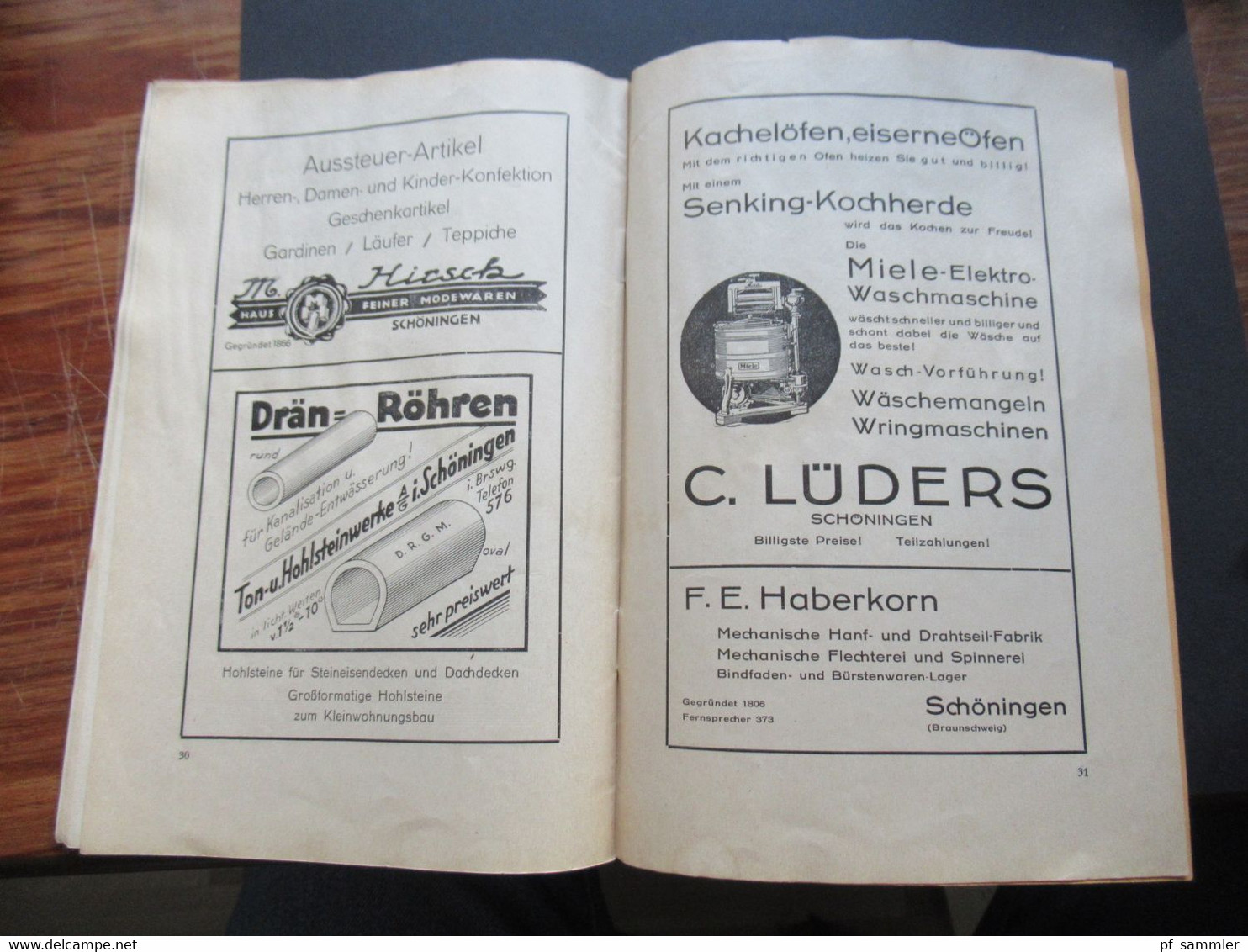 DR 1932 Erinnerungsschrift / kleines Heft 600 Jahre Stadt Schöningen (Kreis Helmstedt) Herausgeber Schöninger Zeitung