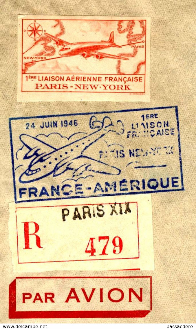 52671 - FRANCE  - AMERIQUE - First Flight Covers