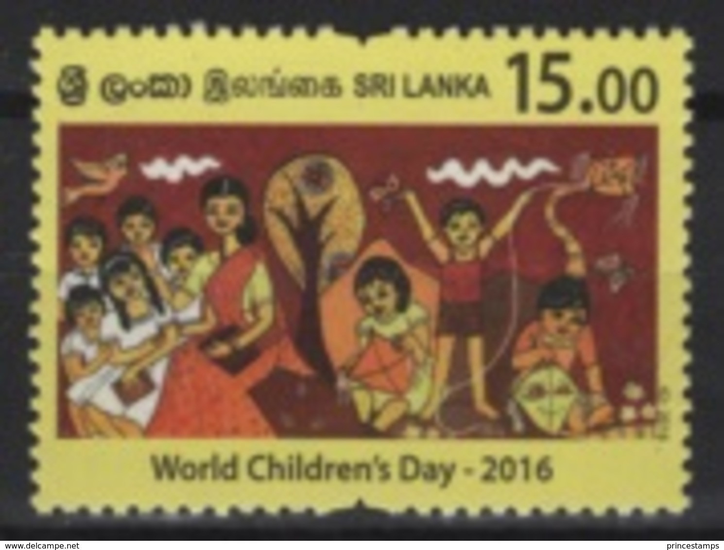 Sri Lanka (2016) - Set -  /  Children - Enfants - Drawings - Butterfly - Andere & Zonder Classificatie