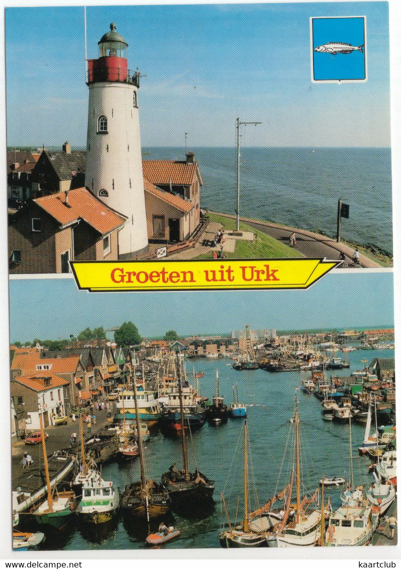 Groeten Uit Urk - Vuurtoren, Boten / Schepen - (Nederland/Holland) - Phare/Lighthouse/Leuchtturm - Urk