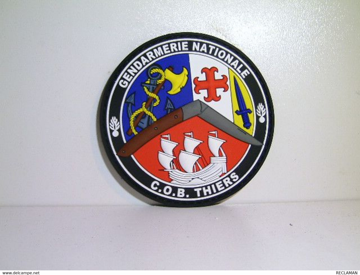 PATCH ECUSSON INSIGNE PVC 3D GENDARMERIE C.O.B. THIERS - Police & Gendarmerie