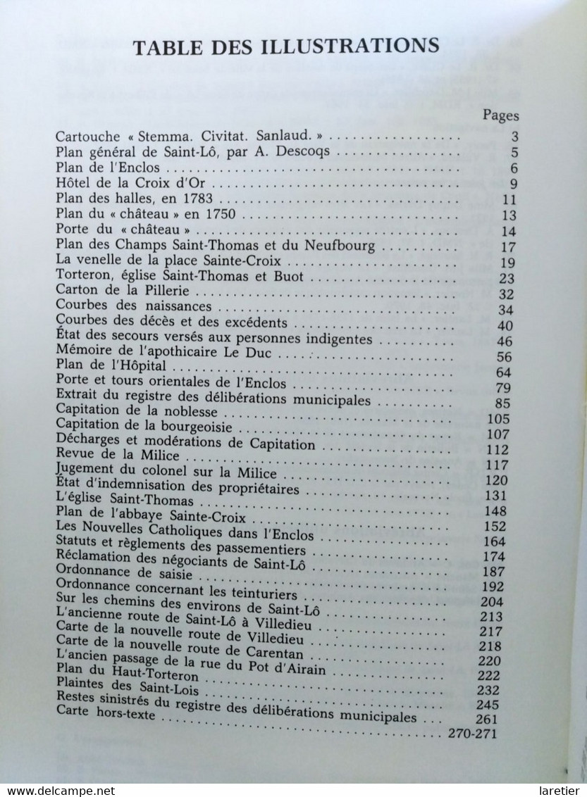 SAINT-LO dans le crépuscule de L'ANCIEN REGIME par Maurice Lantier - Manche (50) - Normandie