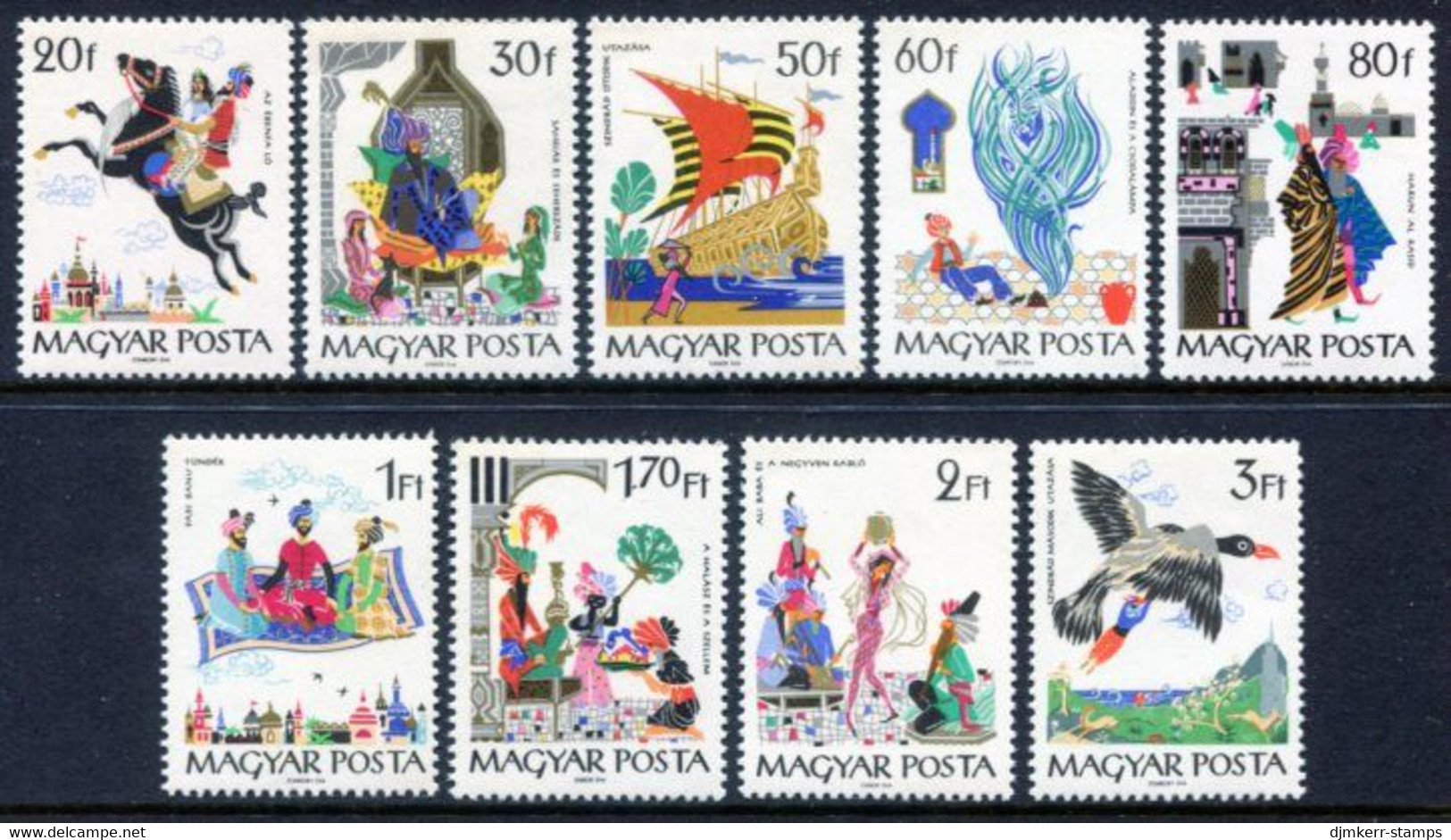 HUNGARY 1965 Tales From 1001 Nights MNH / **.  Michel 2184-92 - Ongebruikt