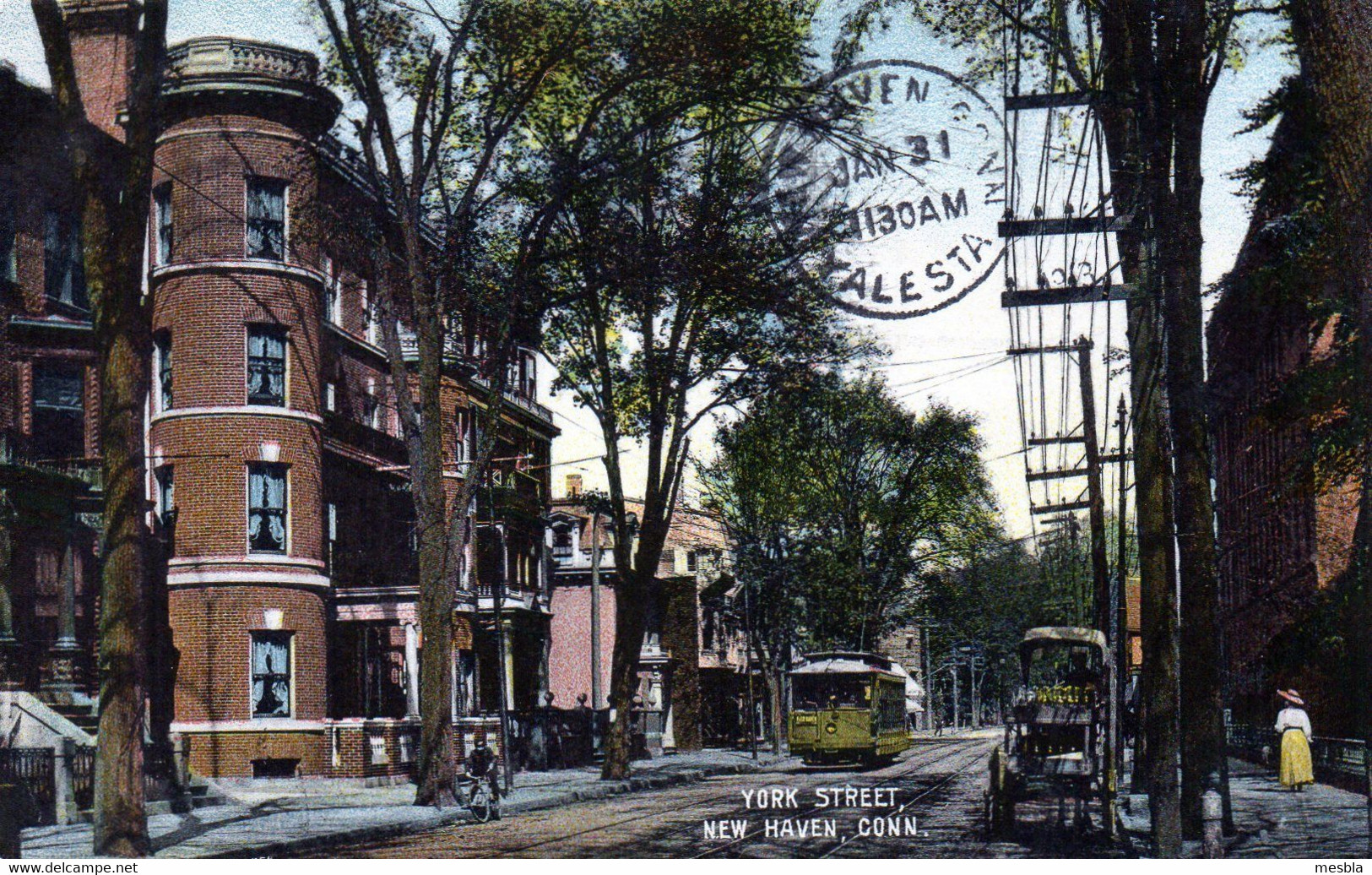 CPA -  NEW  HAVEN - CONN -  YORK  STREET -  1913 - New Haven