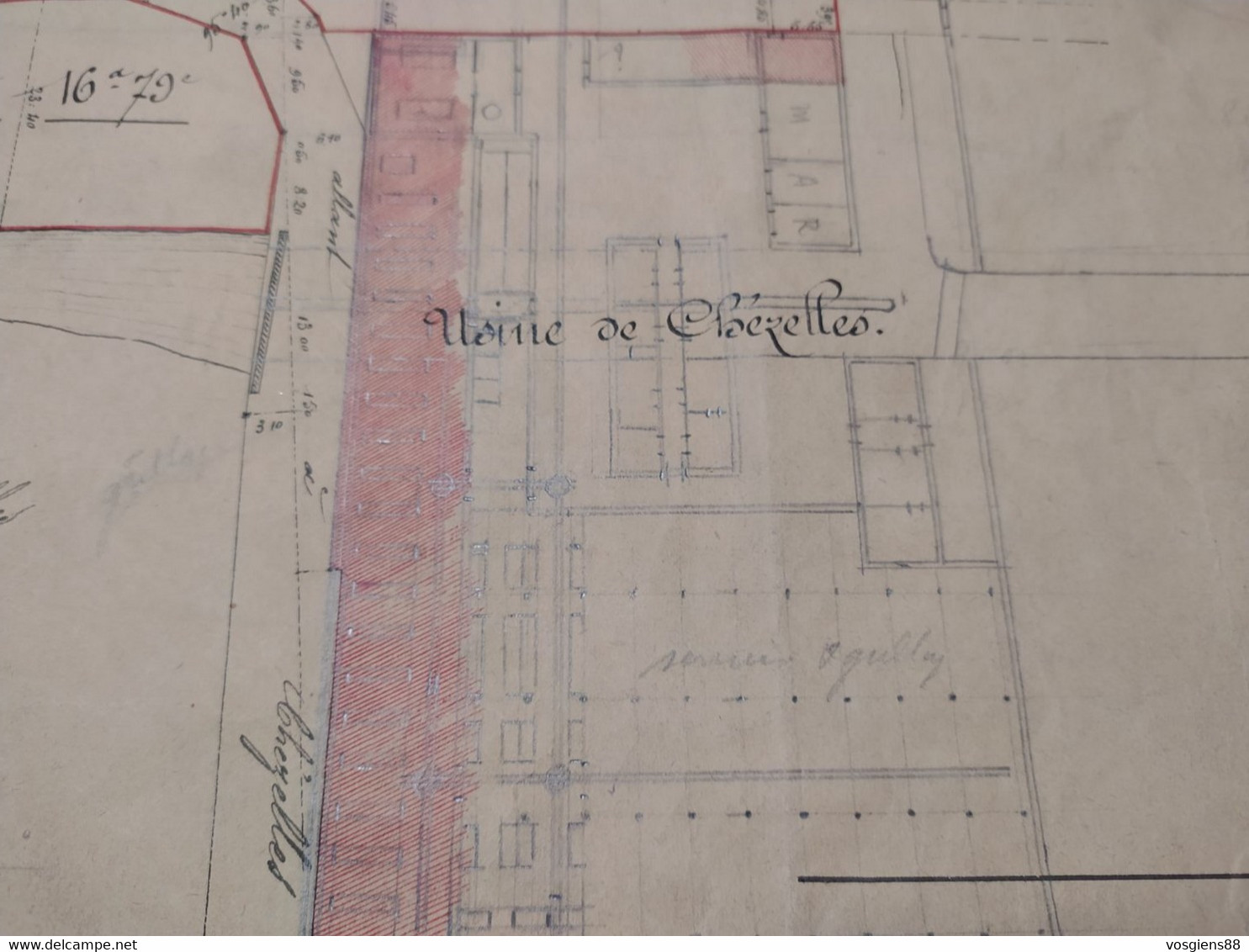 Plan D'usine De Chézelles à Fismes J;Beucher 1916 - Andere Pläne