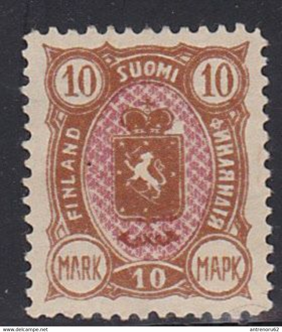 STAMPS-FINLAND-1889-UNUSED--MH*-10-MARK-SEE-SCAN - Ungebraucht