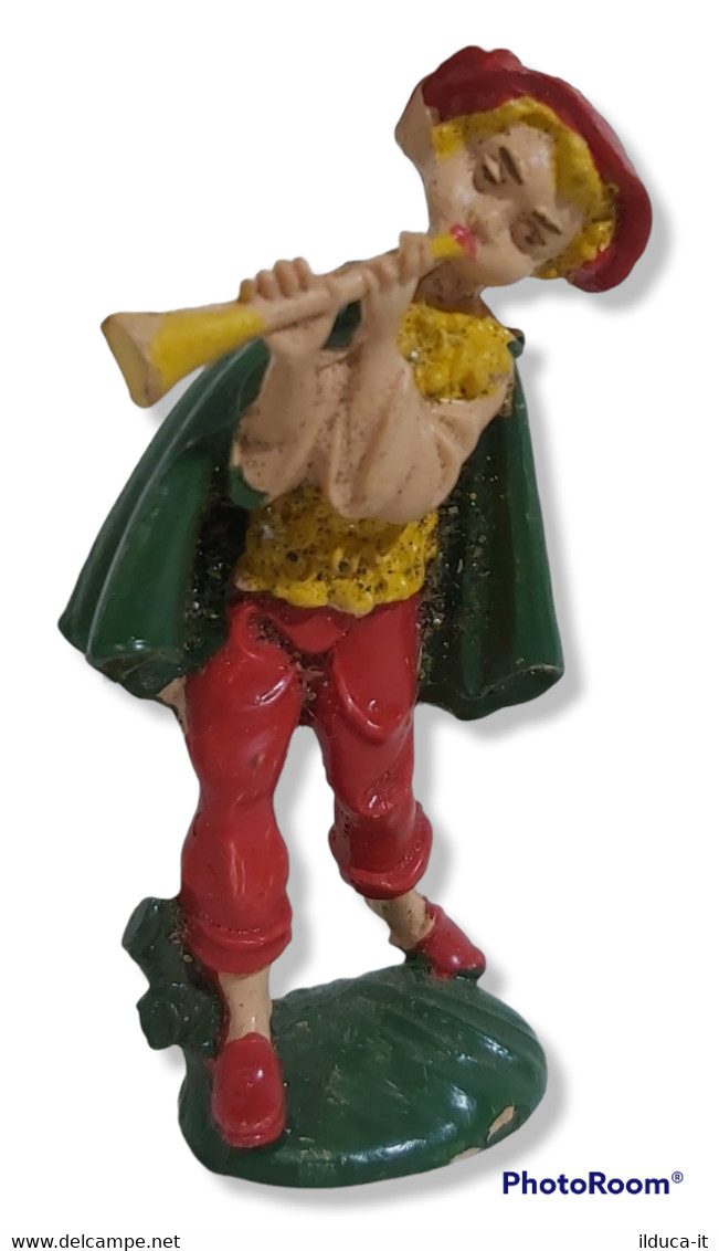 98904 Pastorello Presepe - Statuina In Plastica - Suonatore - Kerstkribben