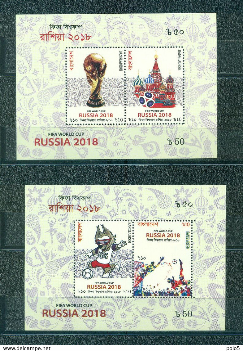 Bangladesh 2018- FIFA World Cup, Russia 2 M/sheets - 2018 – Rusia