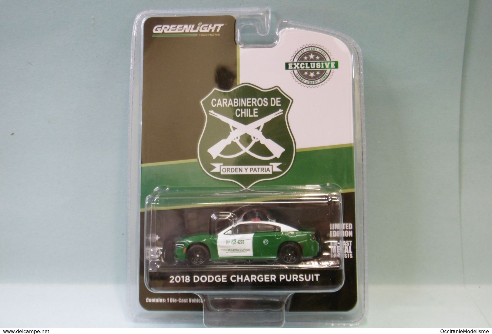 Greenlight - DODGE CHARGER PURSUIT 2018 - Carabineros De Chile Réf. 30162 1/64 - Autres & Non Classés