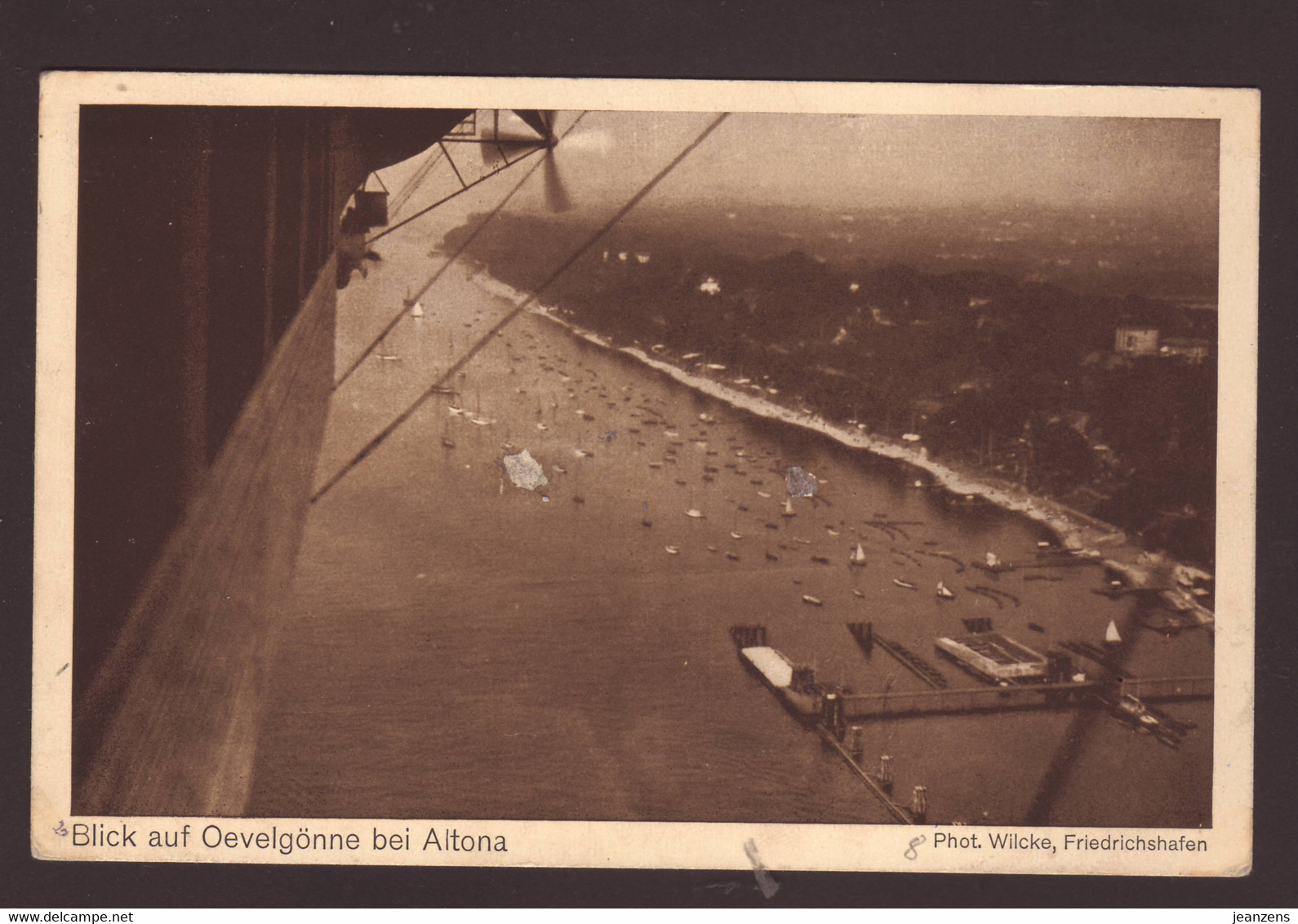 Carte à Vue "Oevelgönne Bei Altona" Zepplin Fahrt Niederlanden LZ 127 Aff 75 Rpf ʘ Luftschiff Graf Zeppelin 18.06.1932 - Covers & Documents