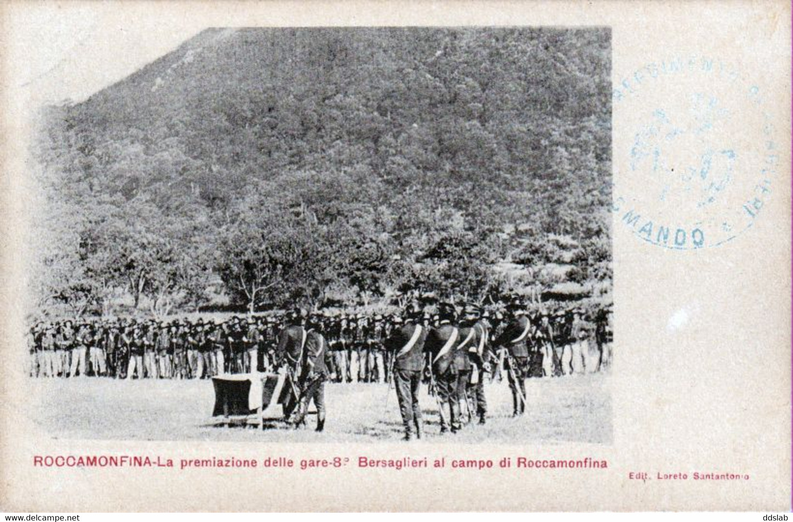 Roccamonfina (Caserta) - 1902 - Campo 8° Reggimento Bersaglieri - Premiazioni - Animatissima - Caserta