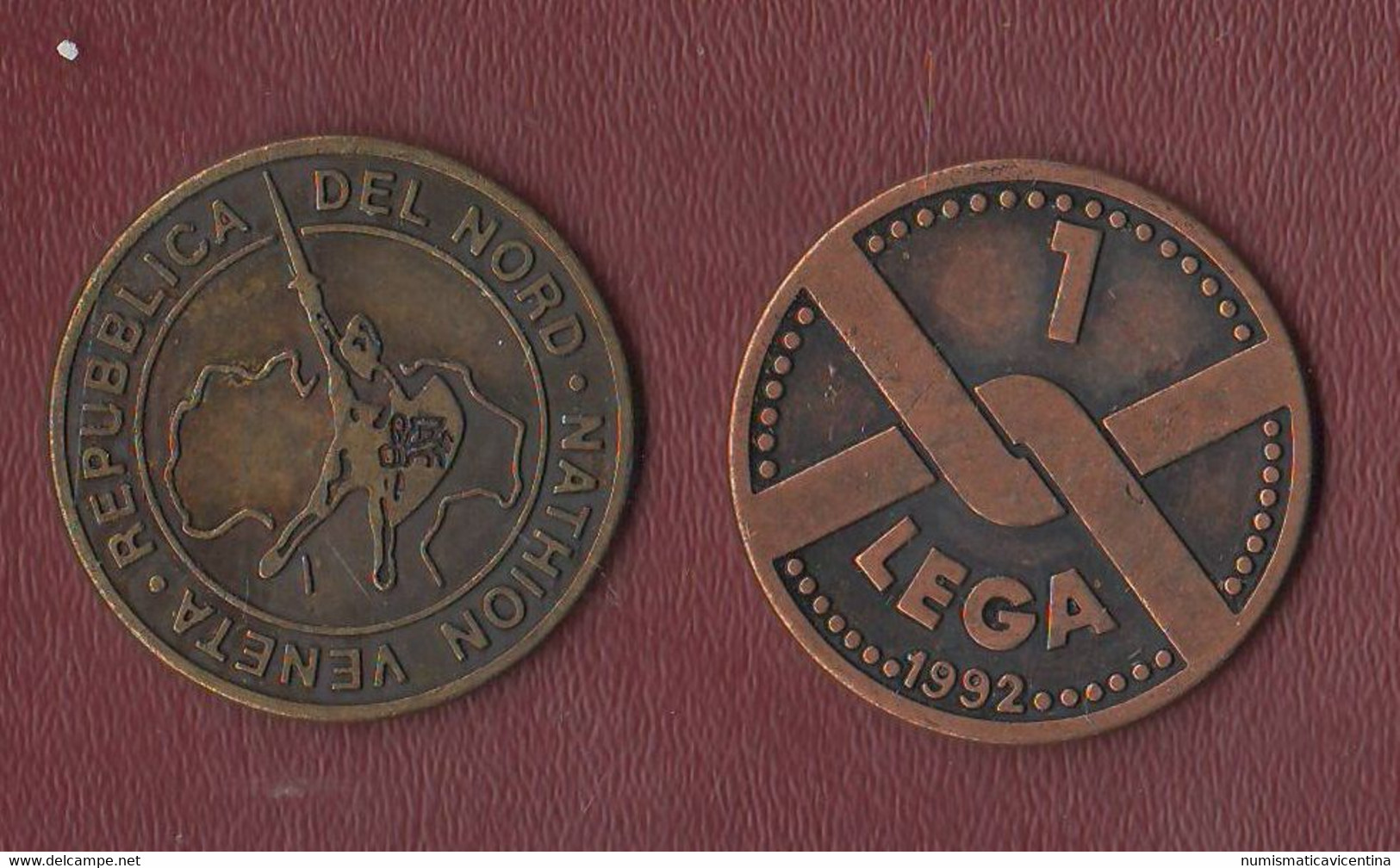 Italia 1 E 5 Leghe 1992 Token Emessi Dalla Lega Nord E Dal Valore Di 1000 E 5000 Lire - Altri & Non Classificati