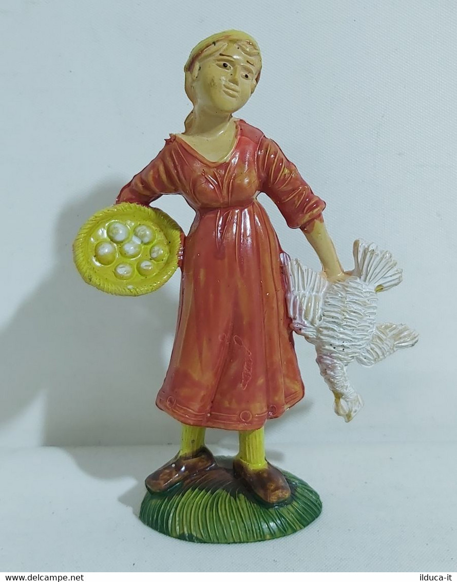 97337 Pastorello Presepe - Statuina In Plastica - Venditrice Di Uova - Nacimientos - Pesebres