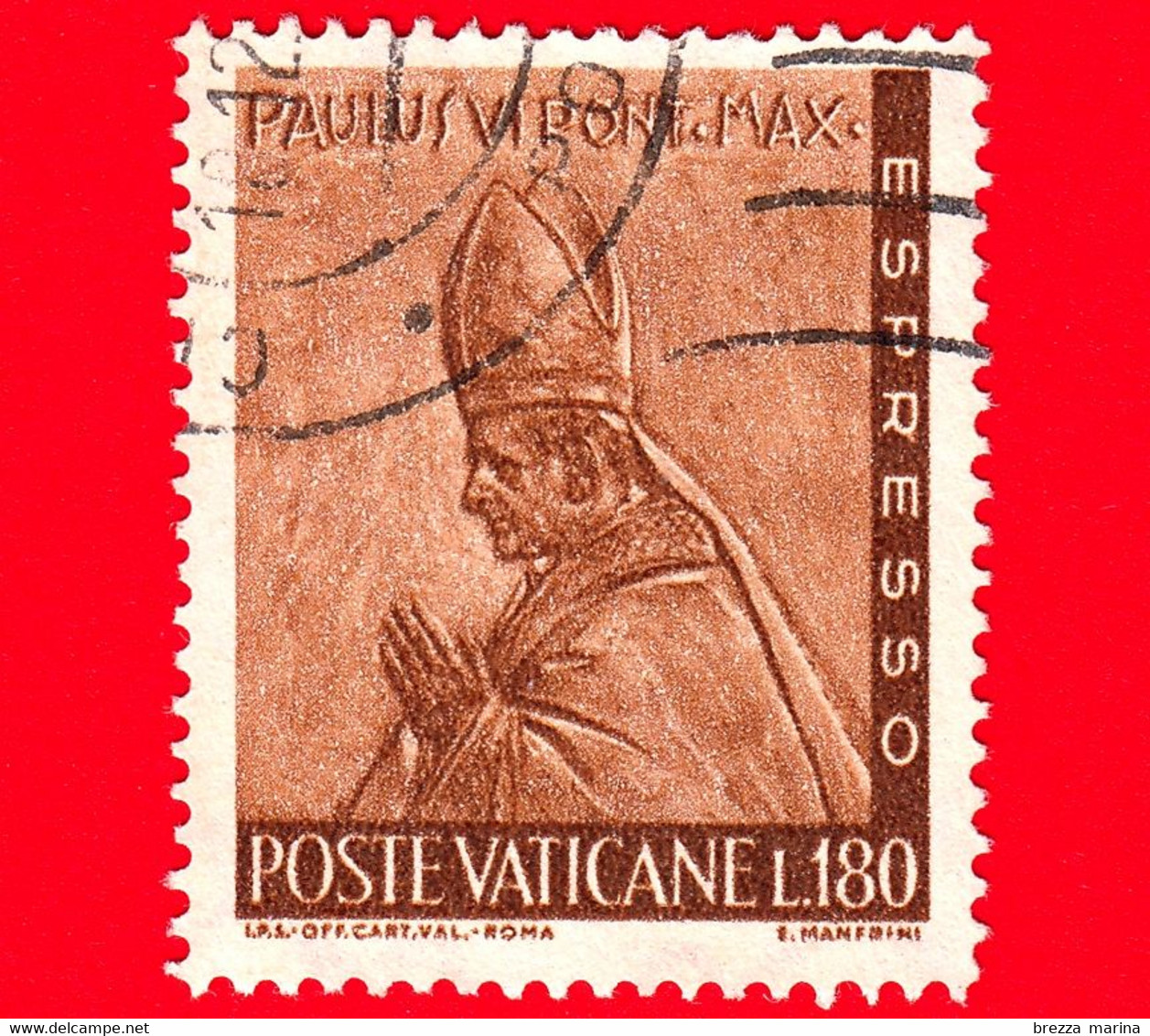 VATICANO  - Usato - 1966 - Il Lavoro Dell'uomo - ESPRESSI - 180 L. • Paolo VI - Exprès