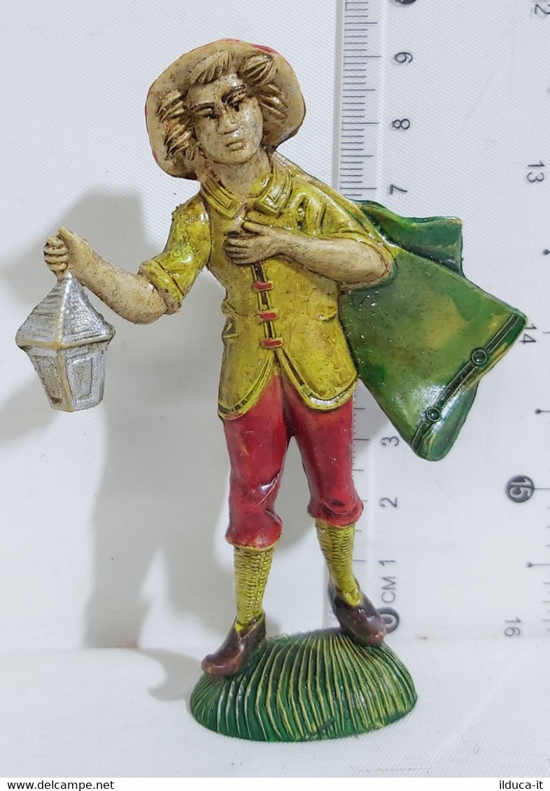 95304 Pastorello Presepe - Statuina In Plastica - Viandante Con Lanterna - Nacimientos - Pesebres