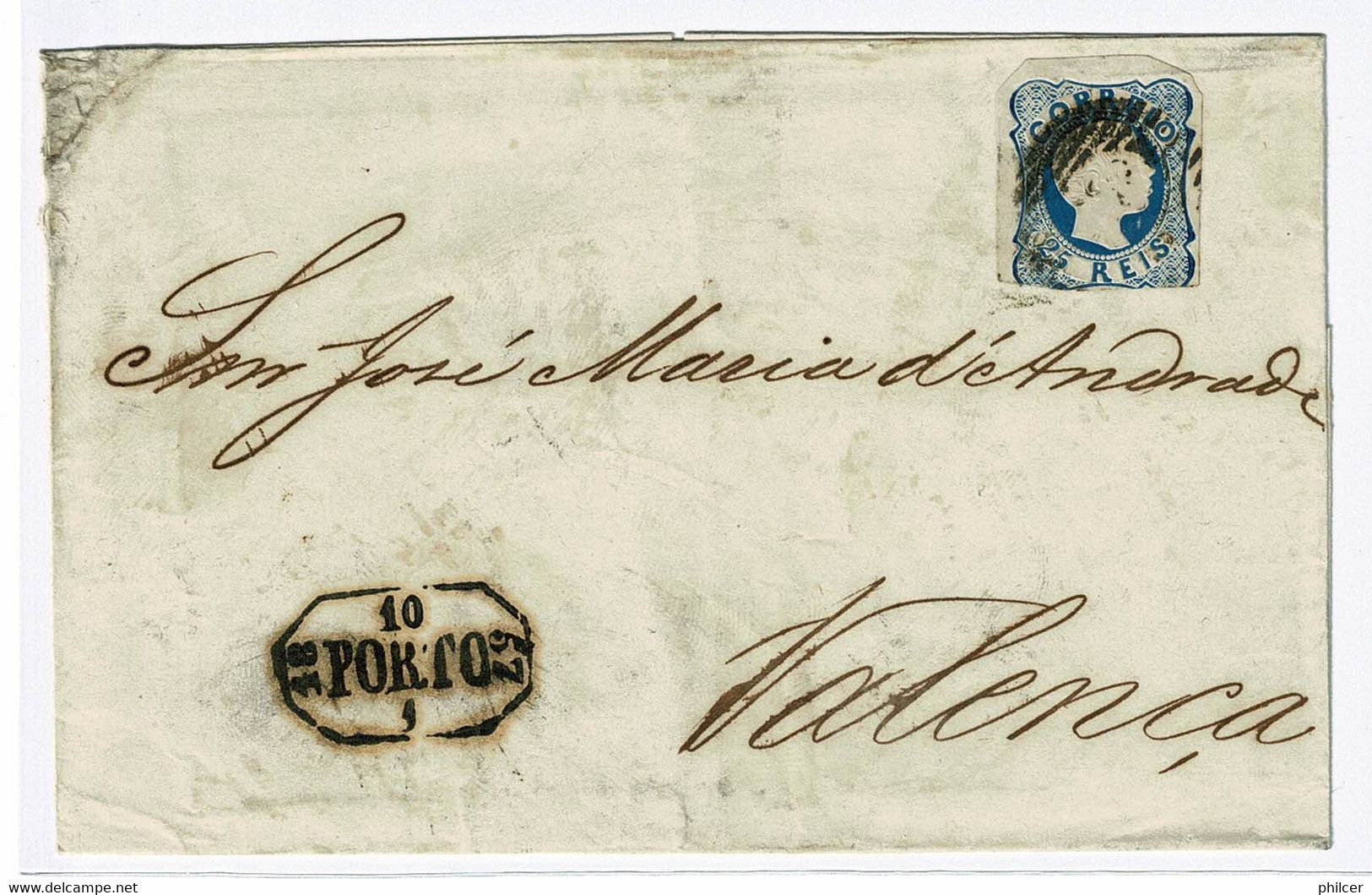 Portugal, 1857, # 12, Porto- Valença - Covers & Documents