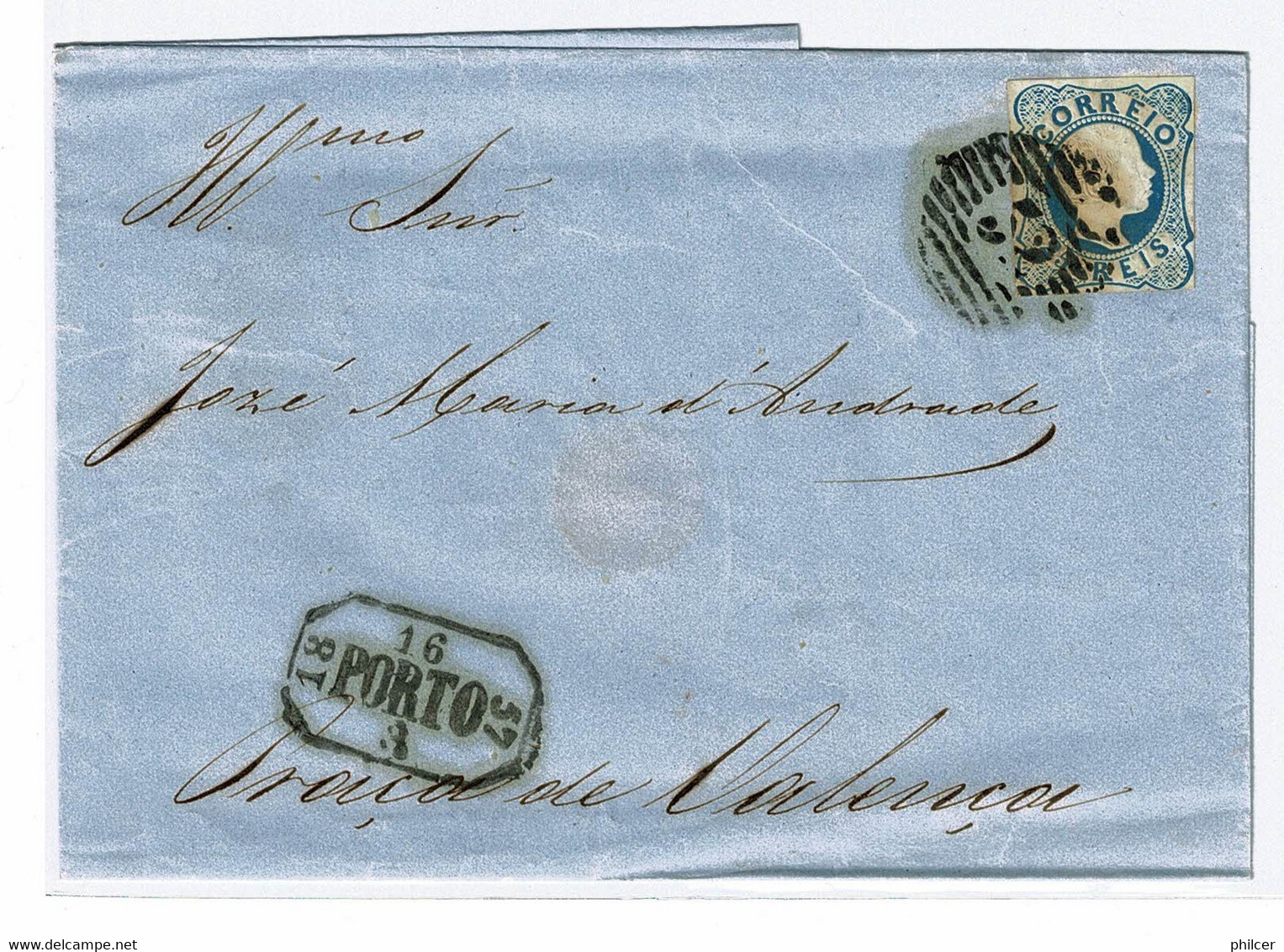 Portugal, 1857, # 12, Porto-Valença - Brieven En Documenten