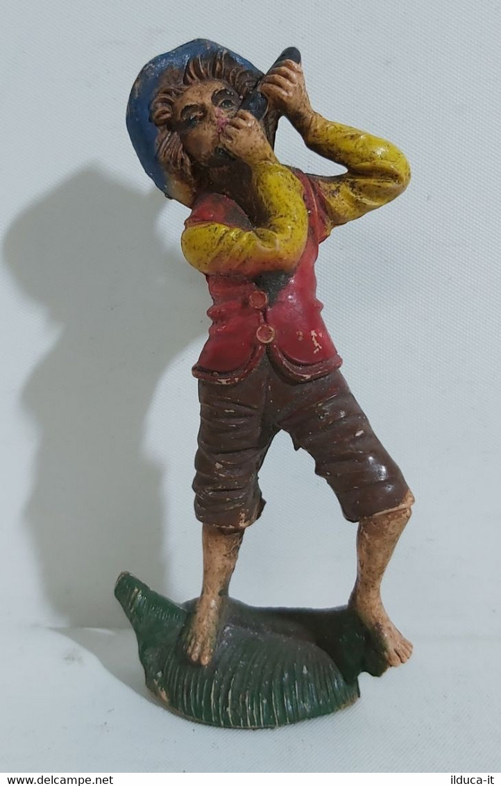 95300 Pastorello Presepe - Statuina In Plastica - Musicante - Nacimientos - Pesebres