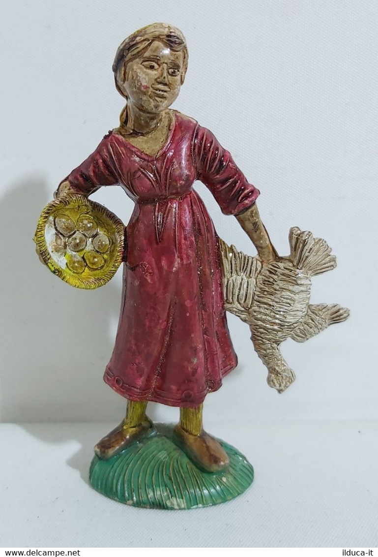 95295 Pastorello Presepe - Statuina In Plastica - Donna Con Gallina E Uova - Nacimientos - Pesebres