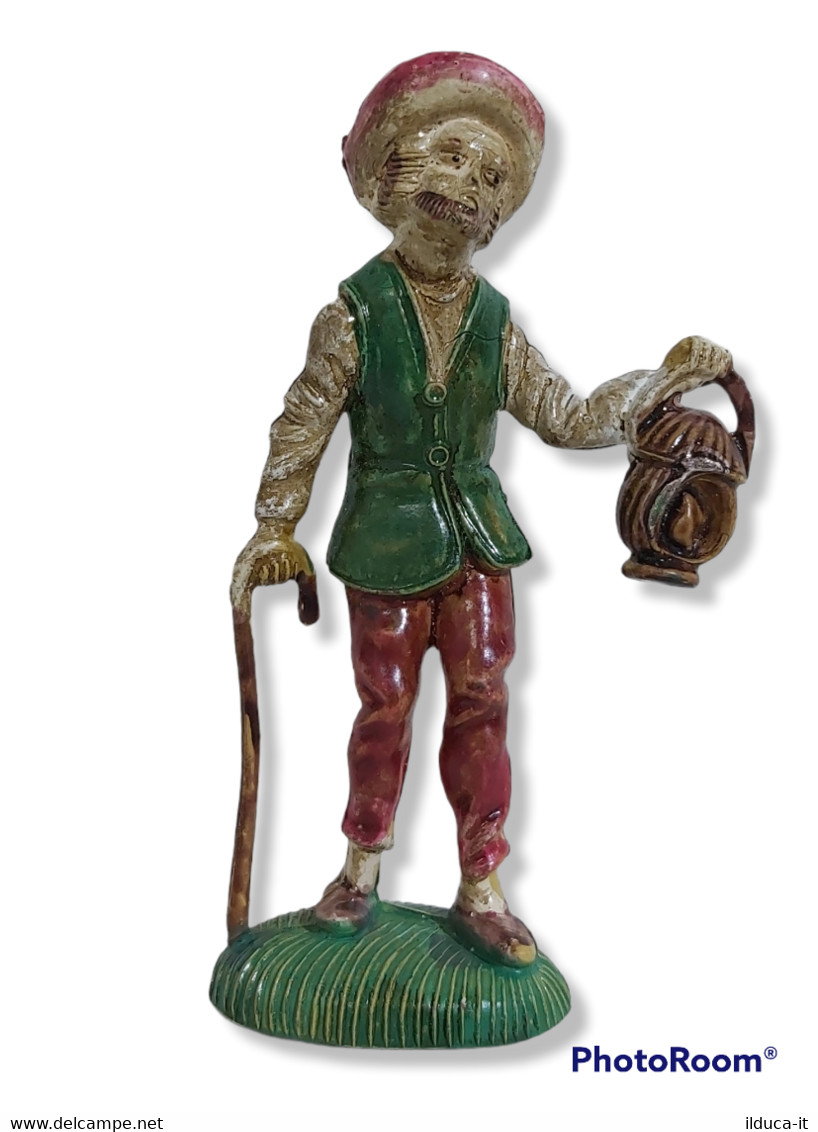 95282 Pastorello Presepe - Statuina In Plastica - Viandante Con Lanterna - Kerstkribben