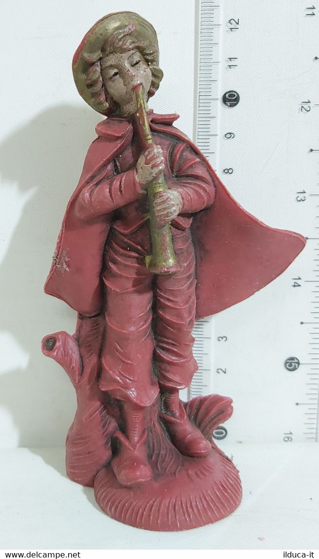 80098 Pastorello Presepe - Statuina In Plastica - Musicante - Nacimientos - Pesebres