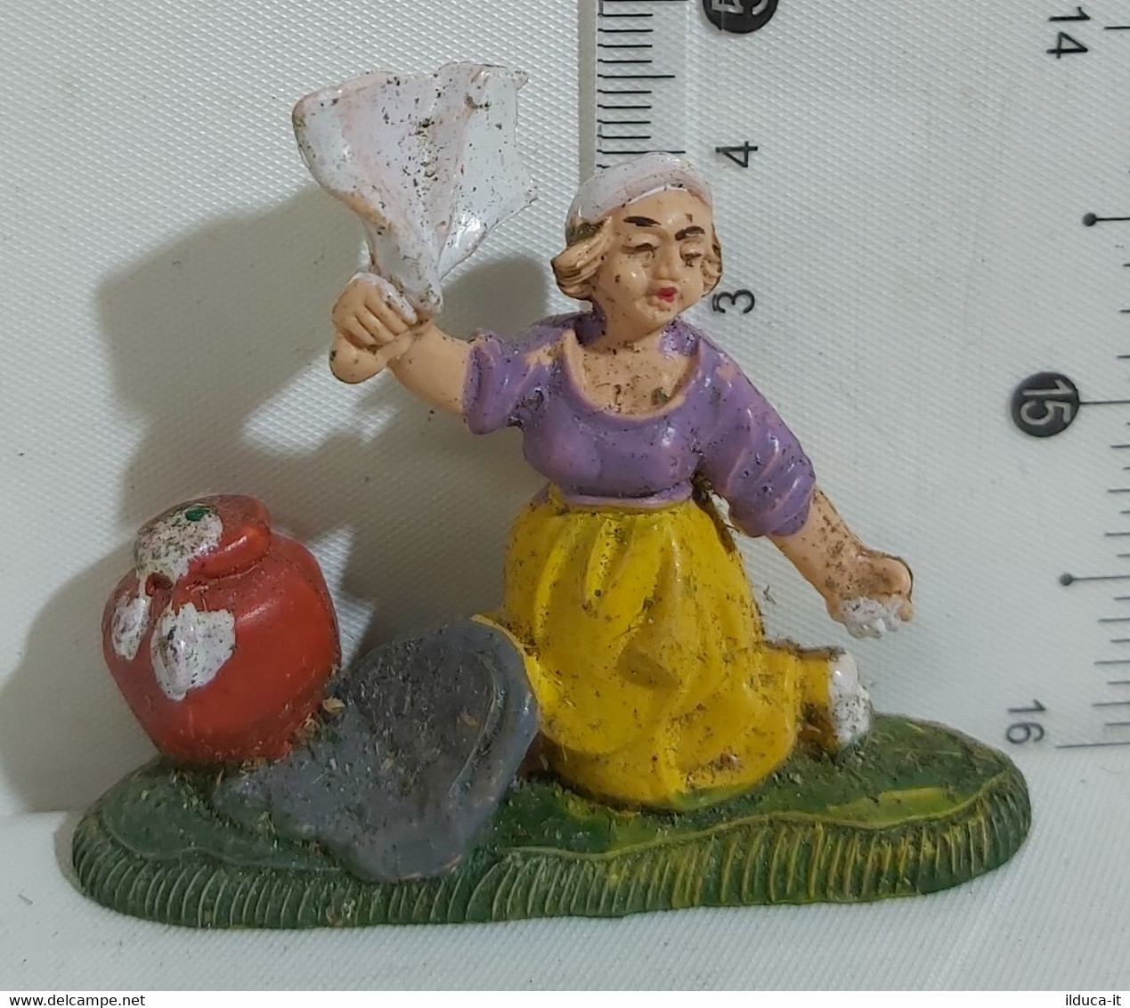 74563 Pastorello Presepe - Statuina In Plastica - Lavandaia - Nacimientos - Pesebres