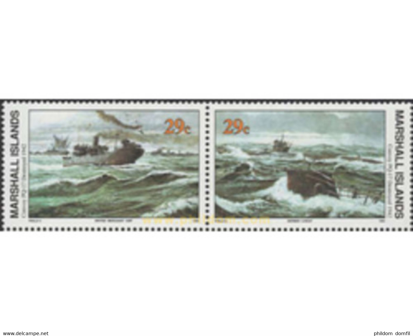 Ref. 655884 * MNH * - MARSHALL Islands. 1992. 	DESDRCCION CONVOY PQ 17	 . DESDRCCION CONVOY PQ 17 - Marshallinseln