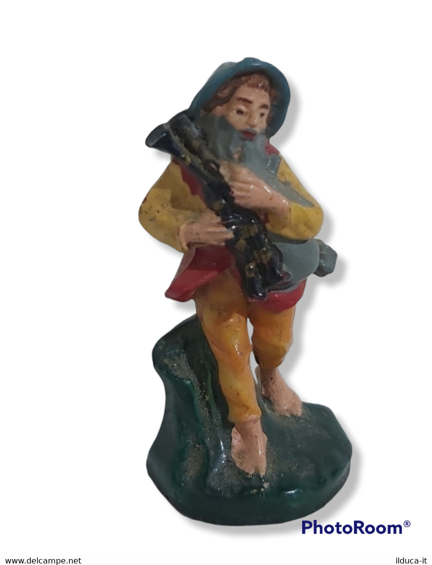 74316 Pastorello Presepe - Statuina In Plastica - Musicante Con Zampogna - Christmas Cribs