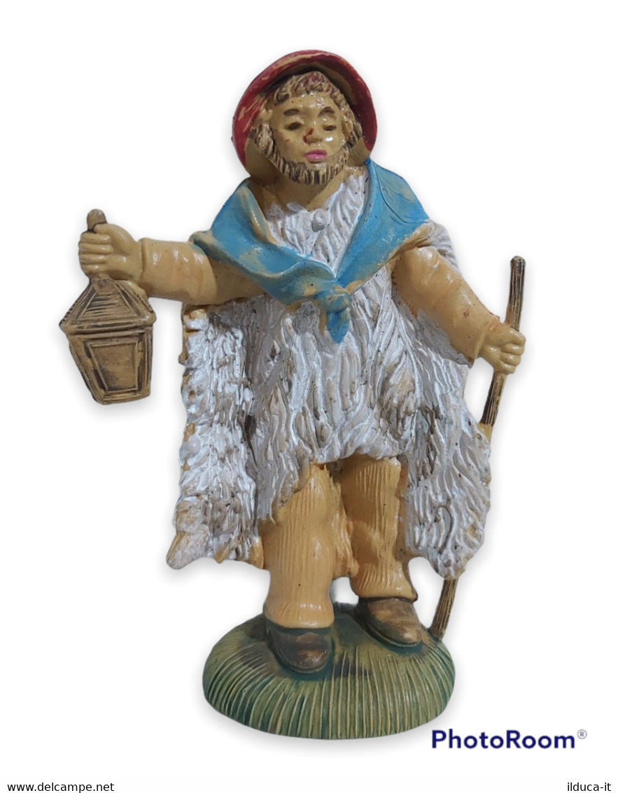 15281 Pastorello Presepe - Statuina In Plastica - Viandante Con Lanterna - Christmas Cribs