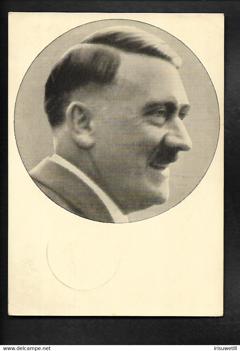 DR Portraitkarte Hitler / Satzfrankatur Zeitungsmarken SSt Straubing - Guerra 1939-45