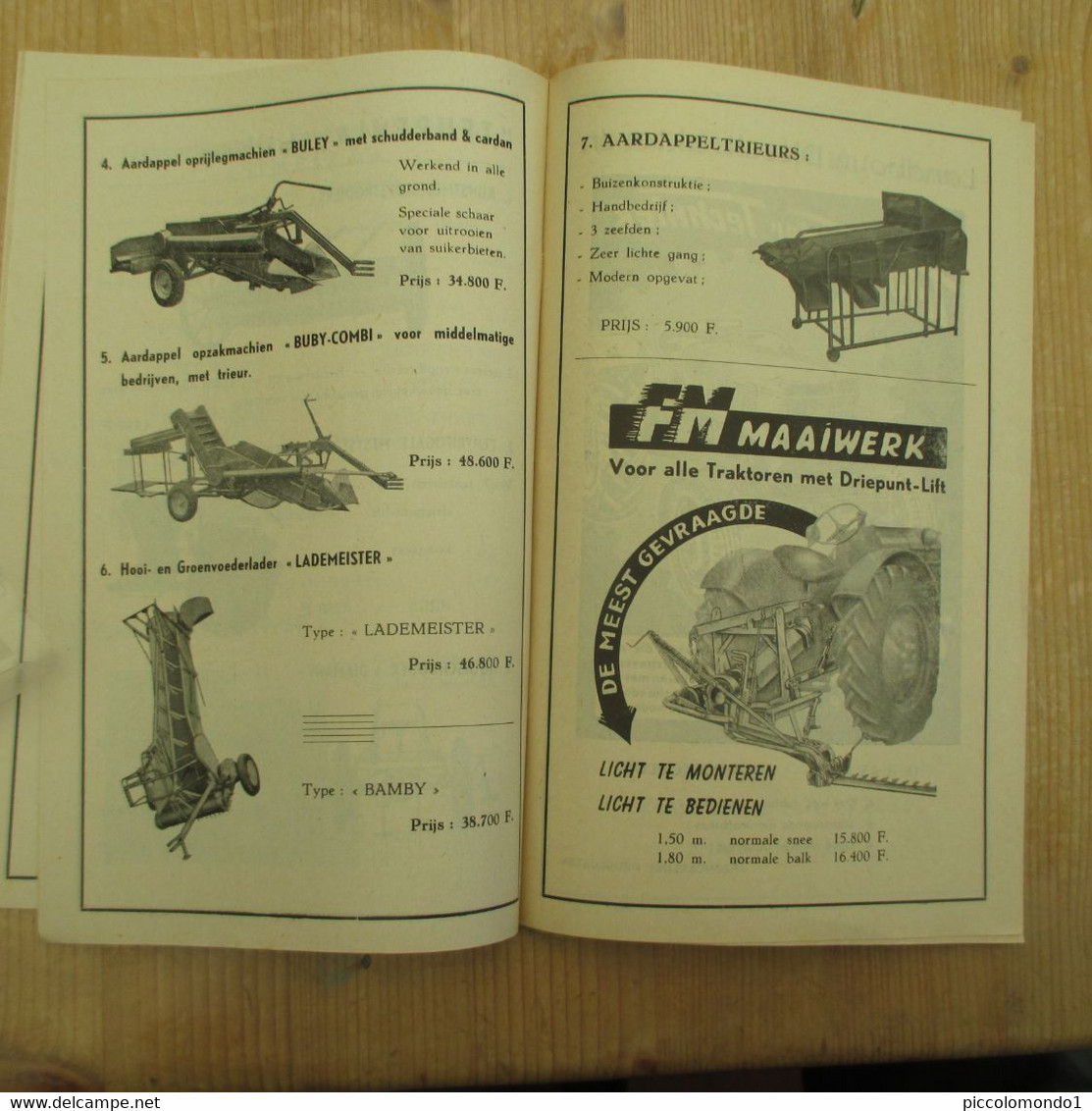 Lichtervelde Prijslijst Landbouwmachines  Tractor 1950 10 Blz - Pubblicitari