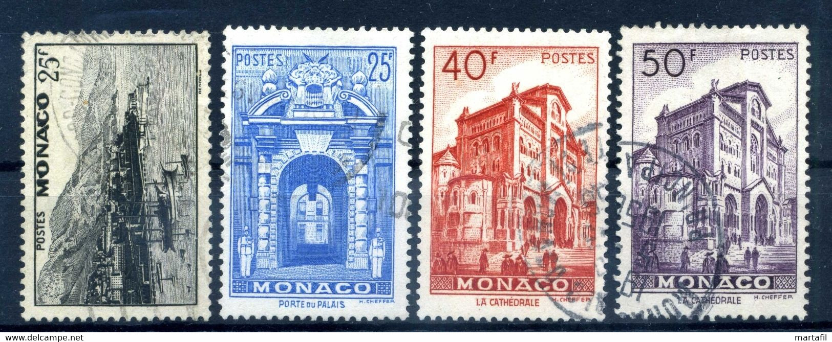 1948 MONACO Lotto USATO 313 - 313A - 313B - 313C - Usados