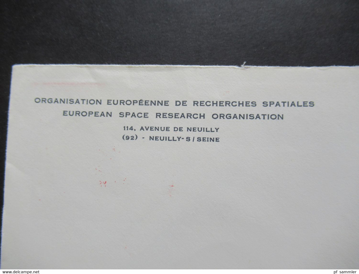 Frankreich 1965 AFS Freistempel Belege European Space Research Organisation 1x nach Wien Int. Atmic Energy Agency Vienna