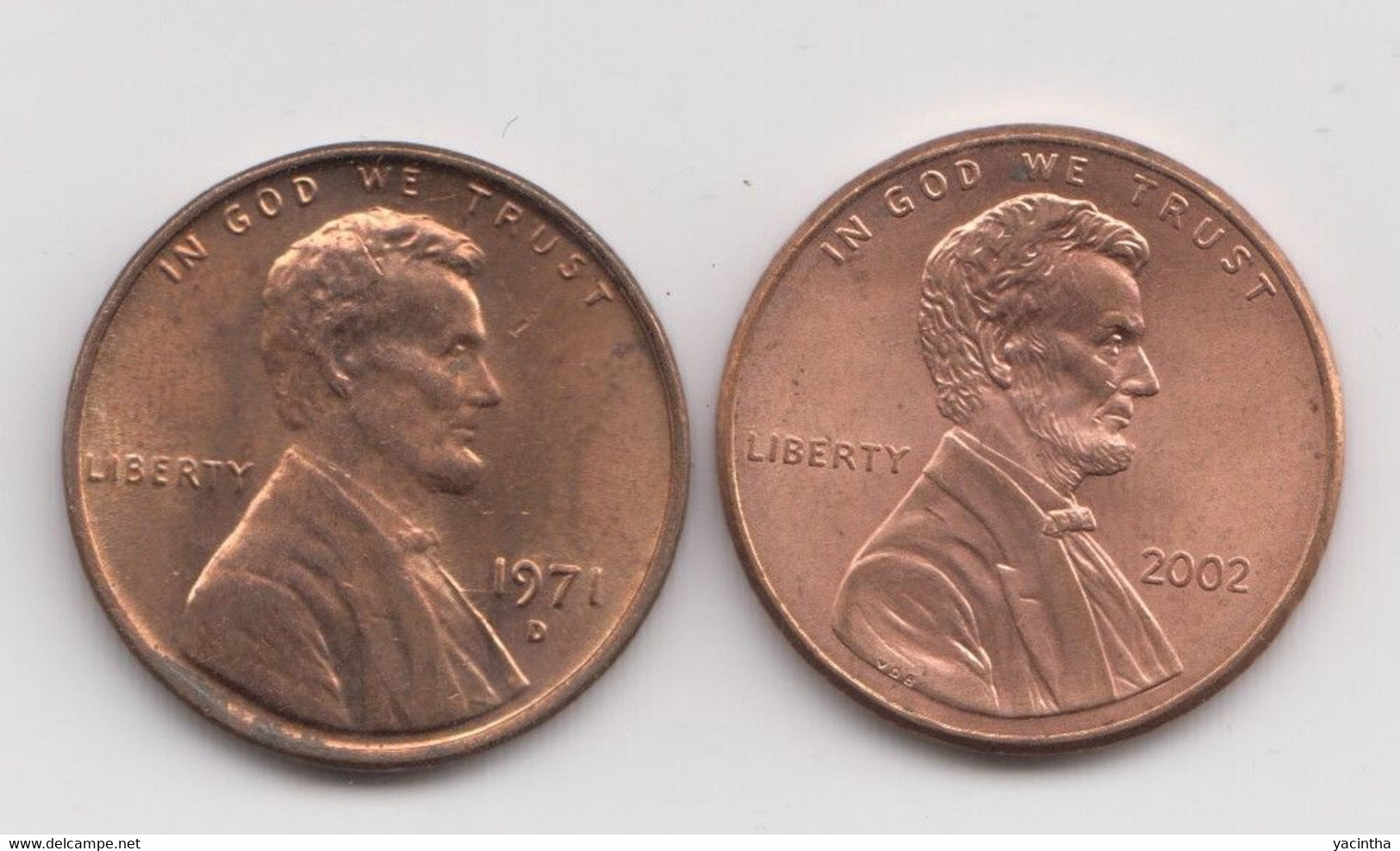 @Y@   United States Of America  1  Cents  1971  +  2002   (3068 ) - Non Classés